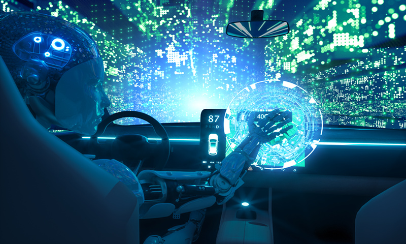 Self-driving AI illustration